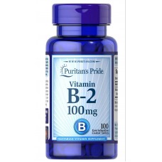 Витамин В-2 Puritan's Pride Vitamin B-2 (Riboflavin) 100 mg 100tabs Puritan's Pride