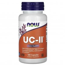 Коллаген 2 типа, UC-II, Type II Collagen, Now Foods, для здоровья суставов, неденатурированный, 120 вегетарианских капсул