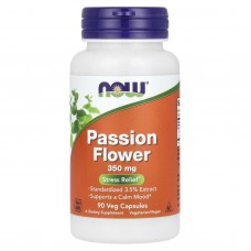 Страстоцвет (экстракт цветов), Passion Flower, Now Foods, 350 мг, 90 вегетарианских капсул