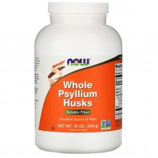 Подорожник, Whole Psyllium Husks, Now Foods, ціла лушпайка, 340 г