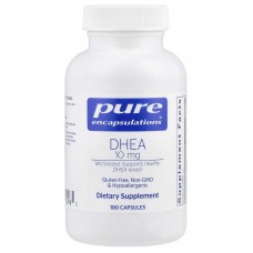 ДГЕА, DHEA, Pure Encapsulations, підтримка імунітету, спалювання жиру, гормонального балансу та емоційного благополуччя, 10 мг, 180 капсул