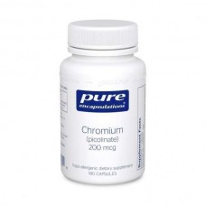 Хром (піколінат), Chromium (picolinate), Pure Encapsulations, для підтримки здорового метаболізму ліпідів та глюкози, 200 мкг, 180 капсул