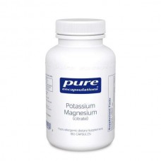 Калій та Магній (цитрат), Potassium Magnesium (citrate), Pure Encapsulations, підтримує здоров'я серця, м'язів, мінералізації кісток, нервів та кислотно-лужного балансу, 180 капсул