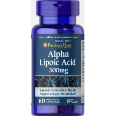 Альфа-липоевая кислота, Alpha Lipoic Acid, Puritan's Pride, 300 мг, 60 капсул