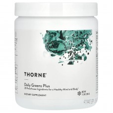Суперфуд, Daily Greens Plus, Thorne, для здоровья разума и тела, 204 г