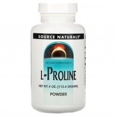 Пролин, L-Proline Powder, Source Naturals, порошок, 113,4 г