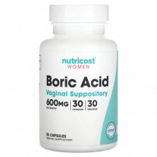 Борна Кислота для жінок Nutricost (Boric Acid) 600 мг 30 капсул