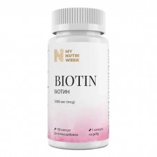 Біотин, Biotin, My Nutri Week, 5000 мкг, 100 капсул