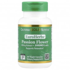 Пасифлора екстракт Каліфорнія Gold Nutrition (Passion Flower EuroHerbs) 250 мг 60 вегетаріанських капсул