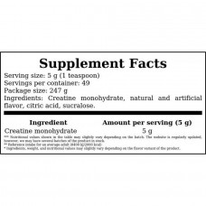 Креатин Optimum Nutrition Creatine Micronised 247g (Blue raspberry)  Optimum Nutrition