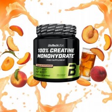 Креатин моногідрат Biotech 100% Creatine Mono 300g (Ice tea-peach)  BioTech