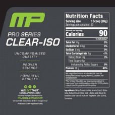 Протеїн Muscle Pharm Pro Series Clear-ISO Protein Powder Drink Mix 520 г, Cherry Slush  MusclePharm