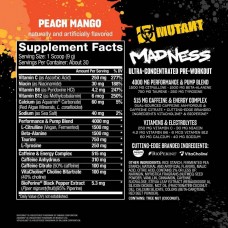 Передтренувальний комплекс Mutant Madness — 270 g (Peach Mango)  Mutant