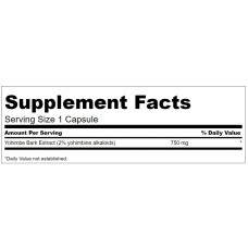 Йохимбе, экстракт, Mega Yohimbe Extract, Swanson, 750 мг, 120 капсул