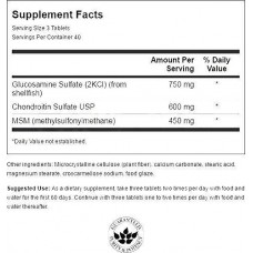 Глюкозамин хондроитин и МСМ Swanson Glucosamine Chondroitin MSM 120 tabs  Swanson