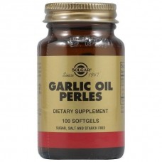 Часникове масло, Garlic Oil Perles, Solgar, концентрат, 100 капсул