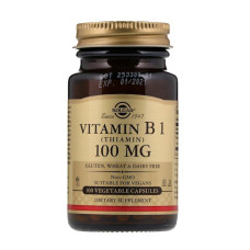 Тіамін (Vitamin B1), Solgar, вітамін В1, 100 мг, 100 капсул