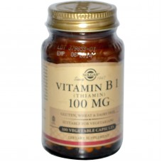 Тіамін (Vitamin B1), Solgar, вітамін В1, 100 мг, 100 капсул
