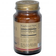 Тіамін (Vitamin B1), Solgar, вітамін В1, 100 мг, 100 капсул
