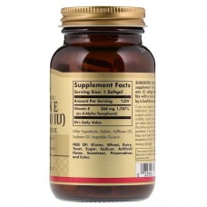 Витамин Е, смесь токаферолов, Vitamin E Tocopherols, Solgar, 400 МЕ, 50 капсул