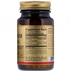 Магний с витамином В-6, Magnesium with Vitamin B6, Solgar, 133/8 мг, 100 таблеток