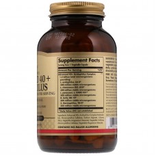 Пробиотики, Advanced 40+ Acidophilus, Solgar, без молочных продуктов, 60 капсул