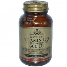 Вітамін D3, Vitamin D3, Solgar, 600 МО, 120 капсул