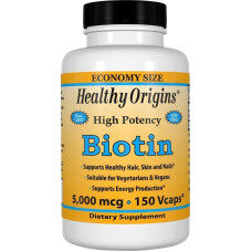Біотин, Biotin, Healthy Origins, 5000 мкг, 150 капсул