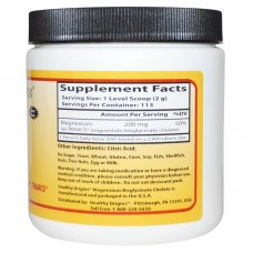 Магний хелат бисглицинат, Magnesium, Healthy Origins, 227 грамм