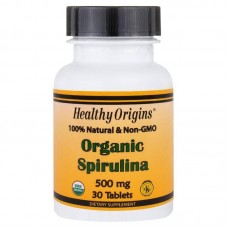 Спіруліна, Spirulina, Healthy Origins, органік, 500 мг, 30 таблеток