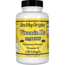 Вітамін Д3, Vitamin D3, Healthy Origins, 10 000 МО, 120 капсул