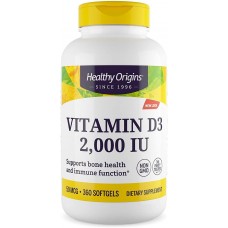 Вітамін Д3, Vitamin D3, Healthy Origins, 2000 МО, 360 капсул