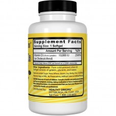 Витамин Д3, Vitamin D3, Healthy Origins, 10 000 МЕ, 120 капсул