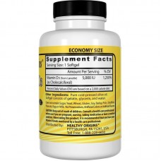 Витамин Д3, Vitamin D3, Healthy Origins, 5000 МЕ, 360 капсул