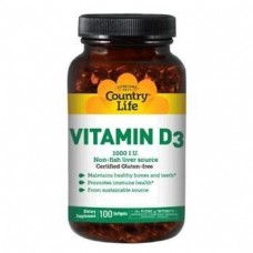 Вітамін Д Vitamin D3 100 Softgels Country Life