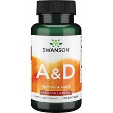 Premium Vitamins A & D 250 Sgels Swanson