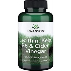 Weight-Control Lecithin, Kelp, B6 & Cider Vinegar - Extra Strength 240 Tabs Swanson