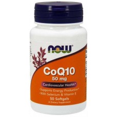 Coenzyme Q10 50mg + VIT E 50 soft NOW