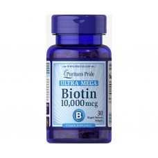 Біотин Biotin 10000 mcg Ultra Mega 30 Softgels Puritan's Pride
