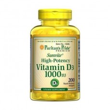 Вітамін Д VITAMIN D3 тисячу IU 200 Softgels Puritan's Pride