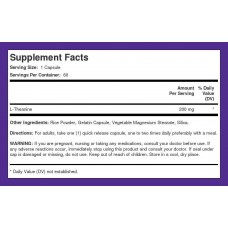 L-Theanine, 200 mg, 60 Quick Release Capsules Piping Rock