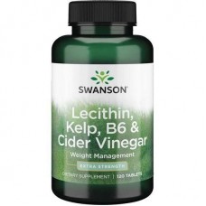 Weight-Control Lecithin, Kelp, B6 & Cider Vinegar - Extra Strength 120 Tabs Swanson