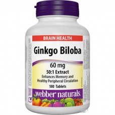 Гінкго Ginkgo Biloba 60mg 180 tablets Webber Naturals