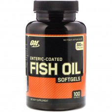 Омега 3 Enteric Coated Fish Oil 100 Softgels Optimum Nutrition