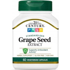 Grape Seed Extract, Standardized, 60 Vegetarian Capsules 21st Century