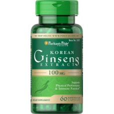 Женьшень Korean Ginseng Extract 100 mg 60 Capsules Puritan's Pride
