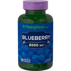 Blueberry 8000 mg 150 Capsules Piping Rock