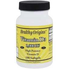 Vitamin D3 1000 IU 180 Softgels Healthy Origins