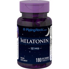 Melatonin Fast Dissolve 12 mg 180tablets (Berry) Piping Rock