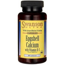 Ultra Eggshell Calcium with Vitamin D3 60 Caps Swanson